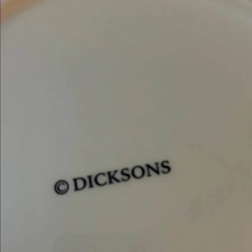Dicksons porcelain Holiday Bowl and Plate Set.  rare